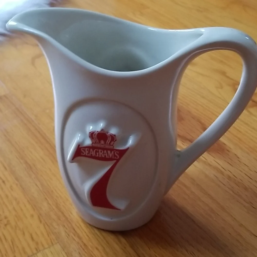 Seagram's Seven Crown Whiskey Ceramic Pitcher